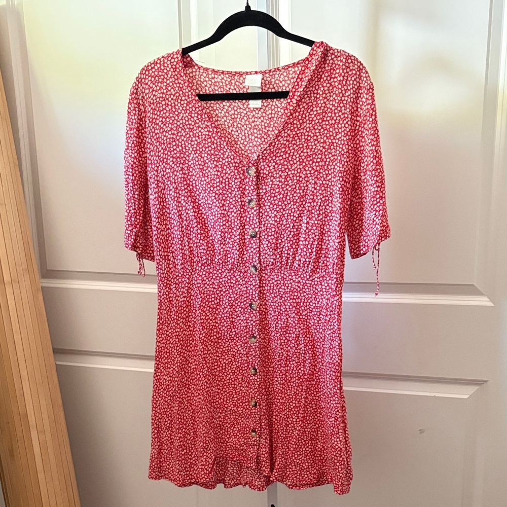 H&M Red Floral Dress